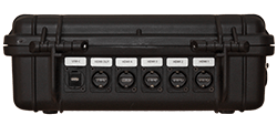 Die Rückseite des Professional Case für den ATEM Mini von BSS.