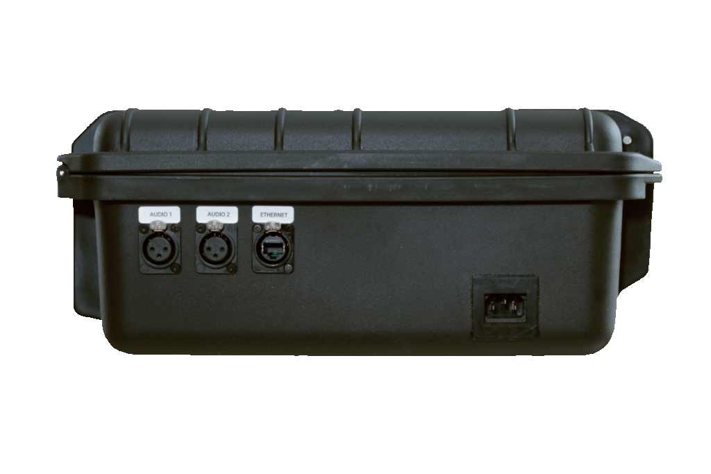 BSS Case for the ATEM Mini Extreme - left side with power, audio and network connections