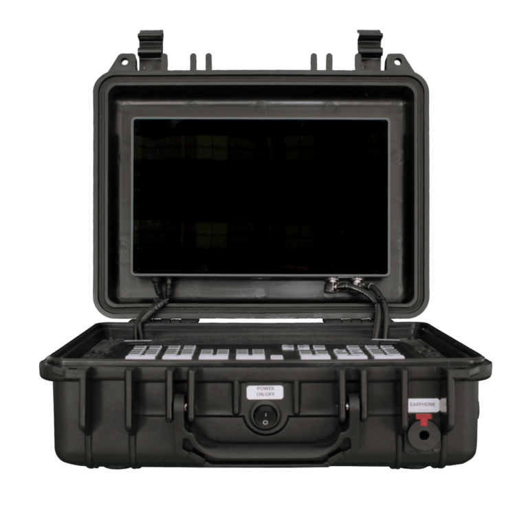 The case for the ATEM Mini SDI complete with monitor