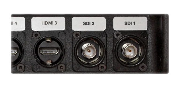 Sockets SDI dans le BSS Case Professional dans une vue agrandie