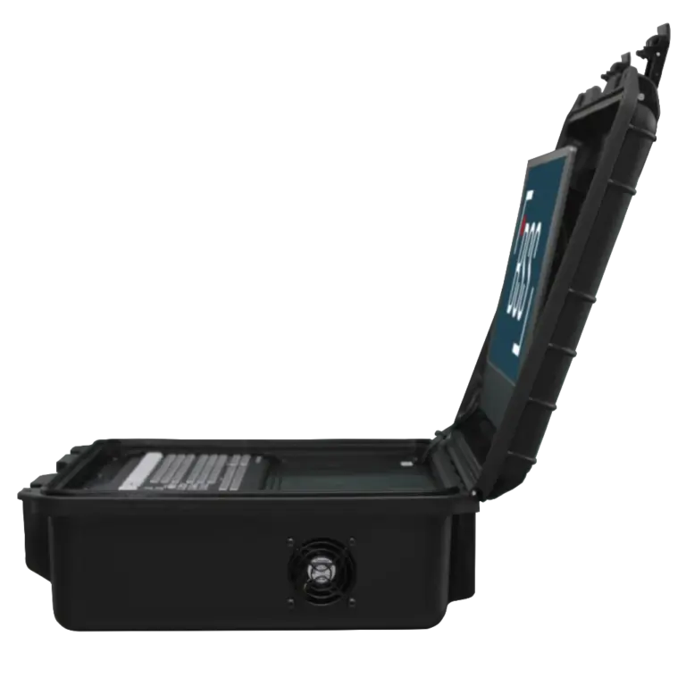 The BSS Case for the ATEM Mini Extreme with its stand-up monitor