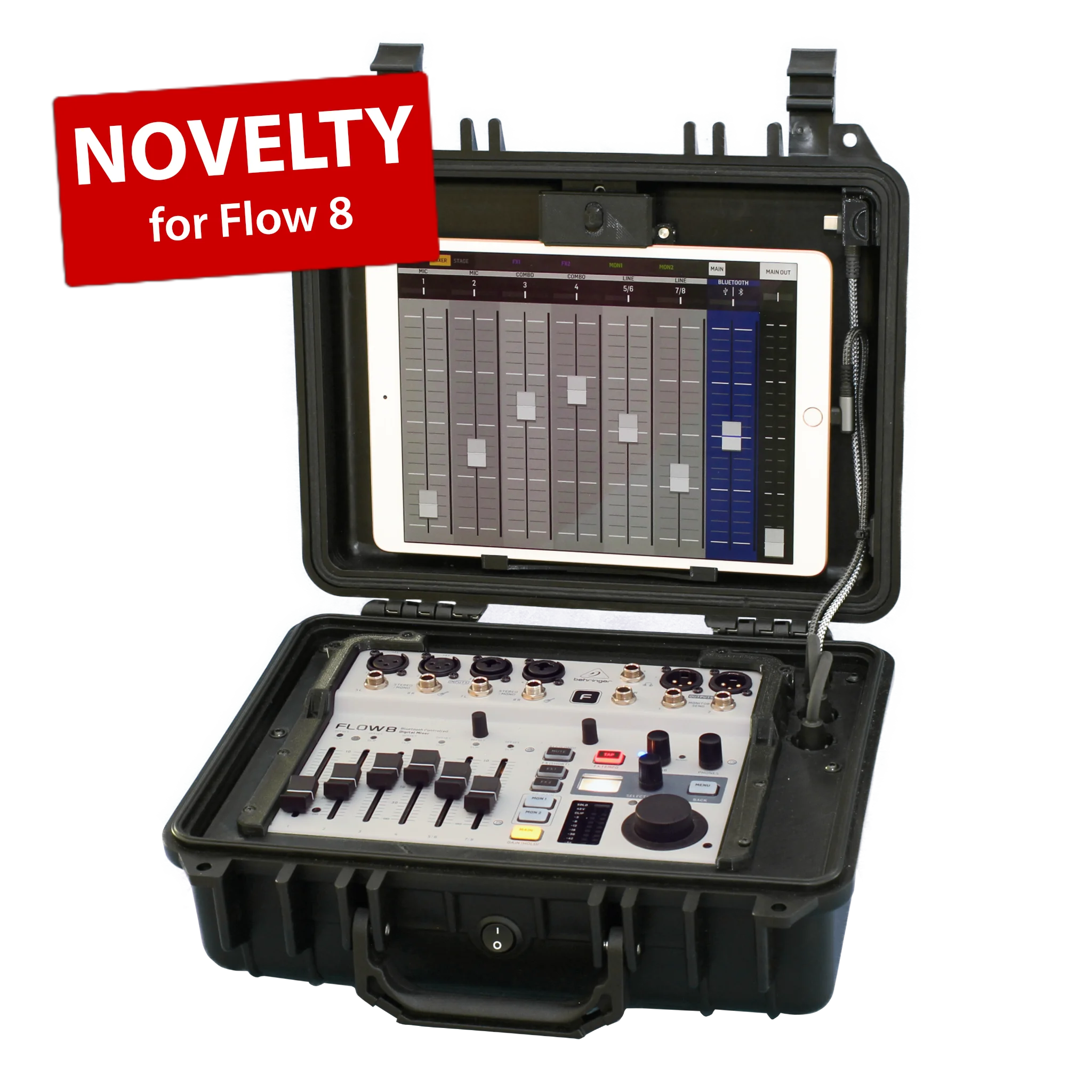 The case for the Flow 8 from Behringer is the absolute market novelty!