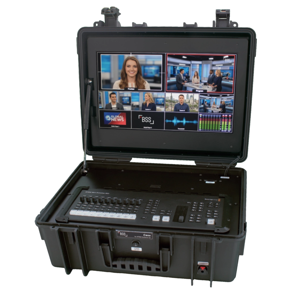 Professionelles BSS Case für ATEM Extreme G2 – robuste All-in-one Regielösung für höchste Ansprüche an Qualität und Lebensdauer.