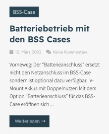Blogeintrag der BSS Streamingservice Website zum Batteriebetrieb